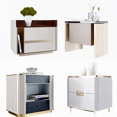 现代轻奢床头柜组合