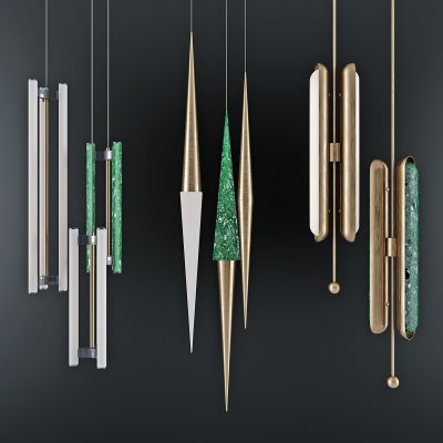 现代金属小吊灯组合