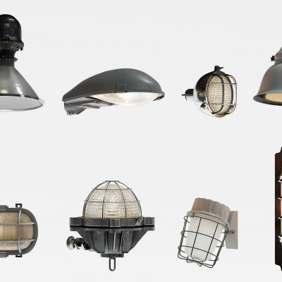 工业风美式复古金属壁灯组合