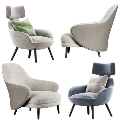 现代布艺休闲椅组合