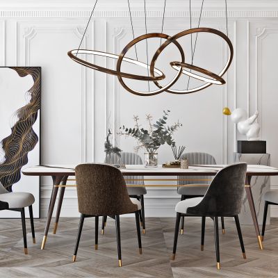 现代餐桌椅组合