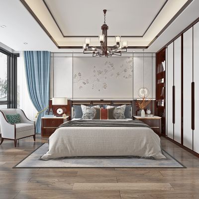 新中式卧室主人房