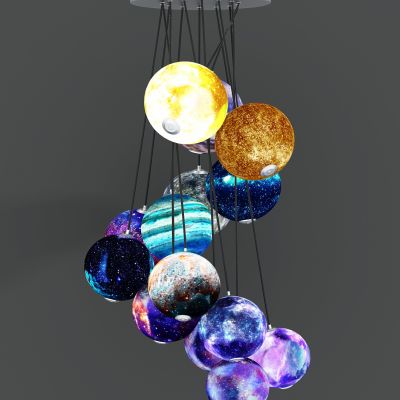 现代星球创意吊灯