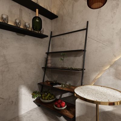 现代奶茶咖啡店吧台收银台操作台3D模型