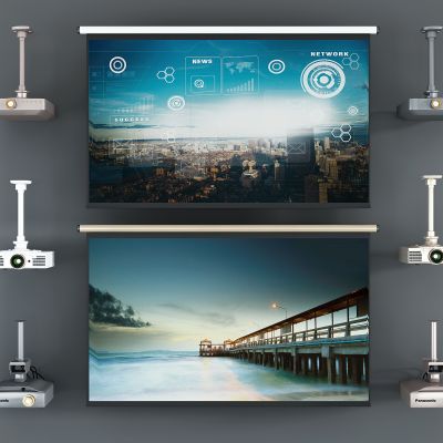 现代投影器材组合投影仪幕布