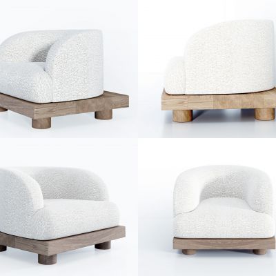 侘寂风单人沙发