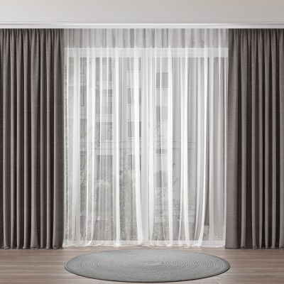 现代布艺窗帘