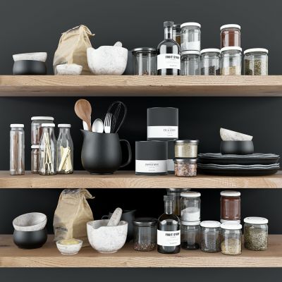 北欧厨房用品组合器皿餐具玻璃罐