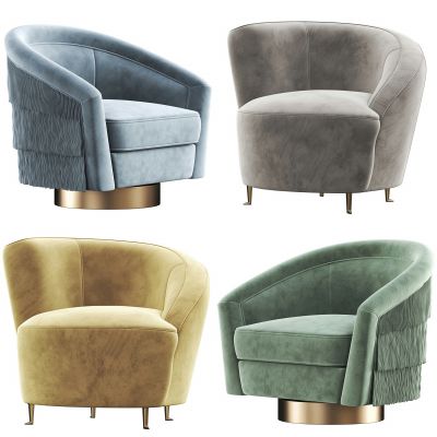 现代轻奢单人沙发组合