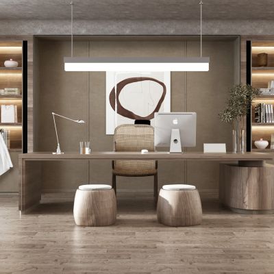 新中式办公桌椅组合