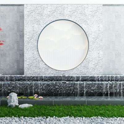 新中式庭院景观水景