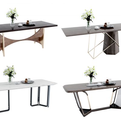 现代长餐桌组合