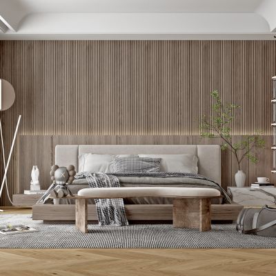 现代侘寂风卧室