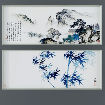 中式风景字画