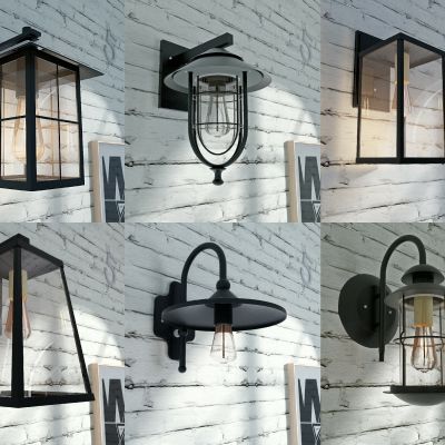 工业风美式铁艺户外壁灯