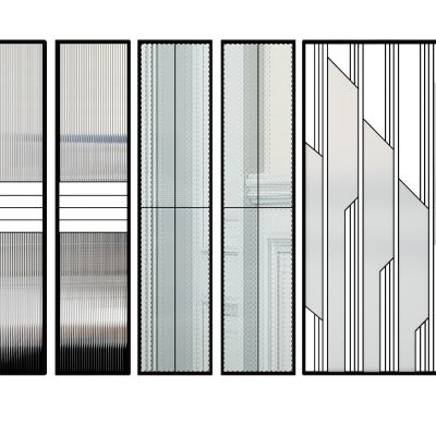 现代玻璃隔断屏风