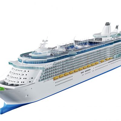 现代白色游轮