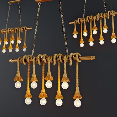 工业风麻绳吊灯