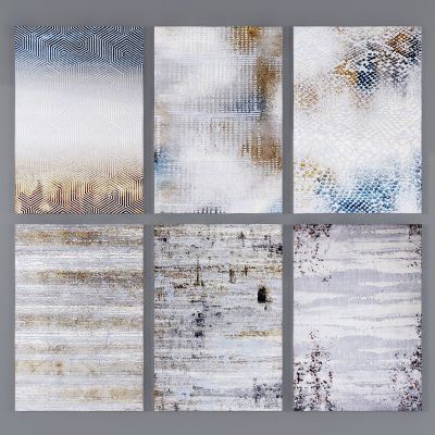 现代新中式方形地毯组合