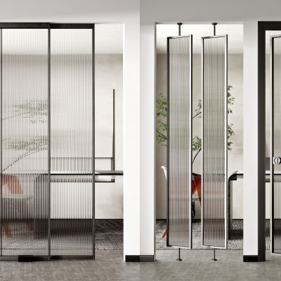 现代工业风长虹玻璃门推拉门隔断门