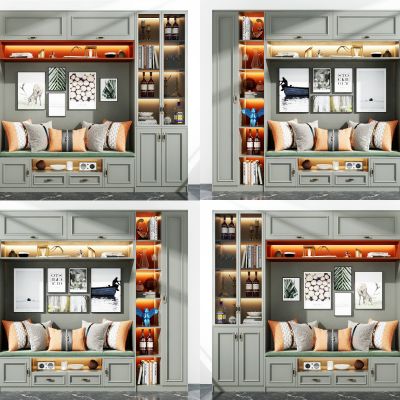 欧式卡座酒柜组合