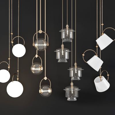 现代玻璃小吊灯