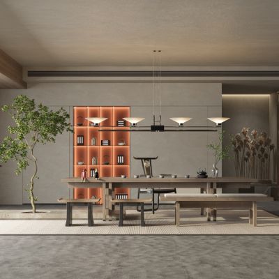 新中式茶室茶台茶桌椅