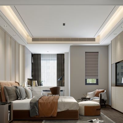 现代轻奢主卧室