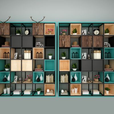 工业风装饰柜摆件