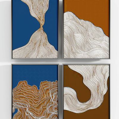 现代新中式挂画组合