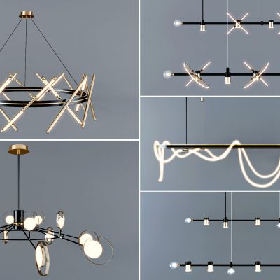 现代异形吊灯组合