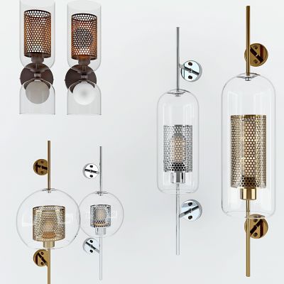 新中式玻璃壁灯