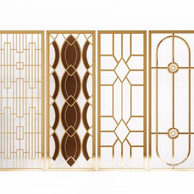 现代欧式雕花镂空屏风隔断
