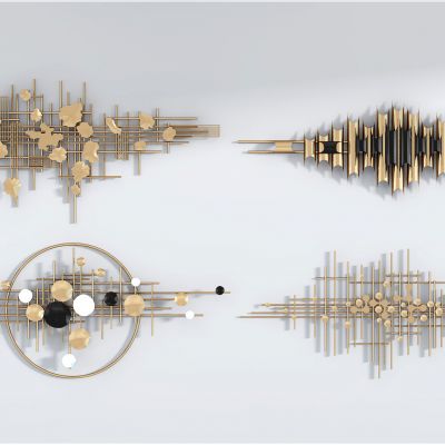 现代新中式艺术墙饰挂件组合