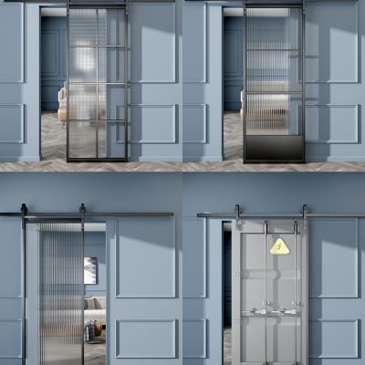 现代工业风长虹玻璃推拉门组合