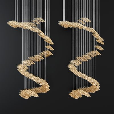 现代蝴蝶吊灯吊饰3D模型