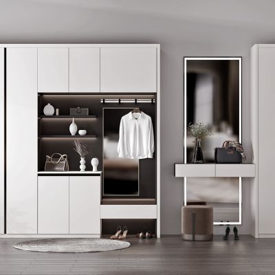 现代入户玄关鞋柜衣橱衣柜