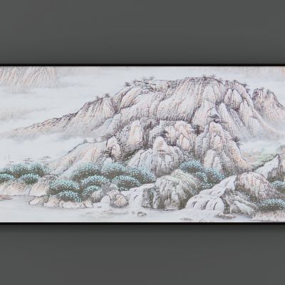 新中式风景画山脉画