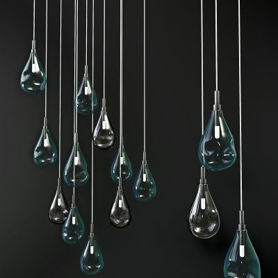 现代水滴玻璃吊灯