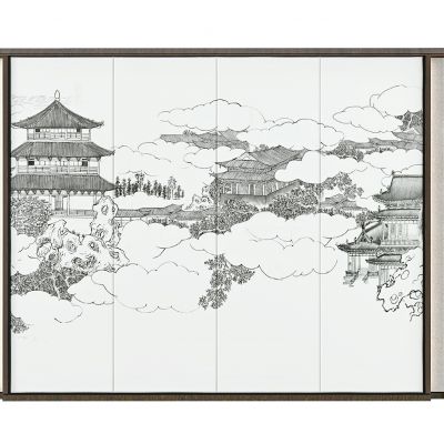 新中式电视背景墙