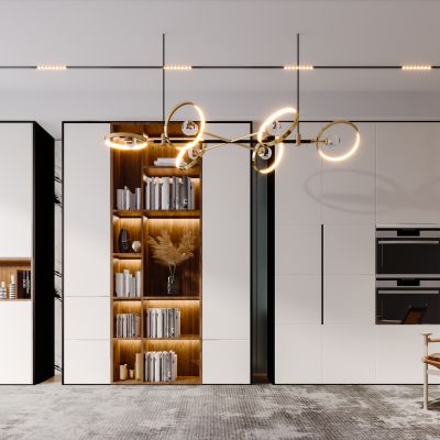 现代简约轻奢餐厅酒柜