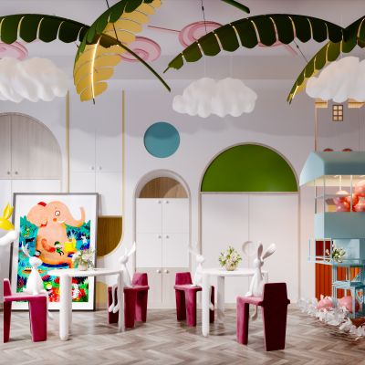 北欧简约儿童休闲娱乐区