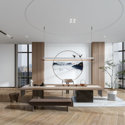 现代泡茶室3D模型