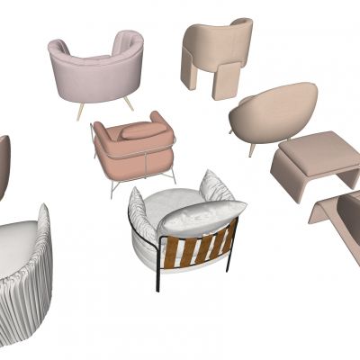 现代单人沙发 沙发椅 沙发凳 贵妃椅 异形沙发