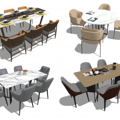 现代餐桌椅 餐桌 椅子