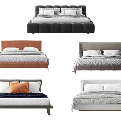 现代双人床 轻奢双人床 布艺双人床