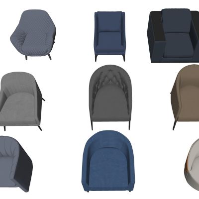 现代休闲沙发 单人沙发 沙发凳 沙发椅 轻奢沙发