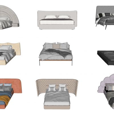 现代双人床 双人床 卧室双人床