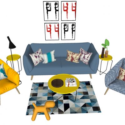 北欧沙发组合 茶几 沙发 组合
