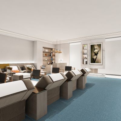 现代洗浴城休息室